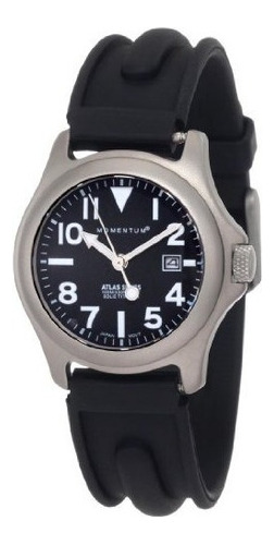 Reloj Momentum Mujer 1msp01b1 Atlas Black Dial Black Slk Cau