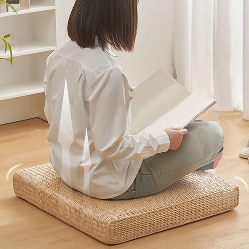 Mb Cojín De Paja Para Asiento De Suelo, Cojín De Meditación