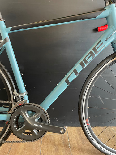 Bicicleta De Ruta Cube Attain 2021 Talla 56 (l) Azul Acero 56 " (Usado)