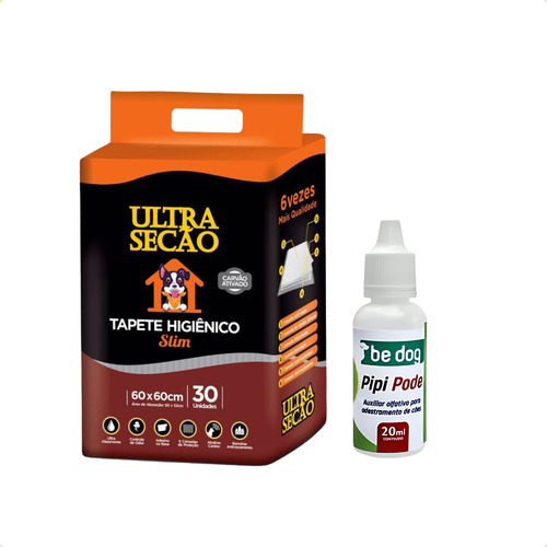 Tapete Ultra Secão Greatpets 80x60 Carvão + Educador PipiPod