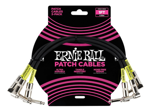 Cable Plug Interpedal Angular 30cm Ernie Ball P06075 X3