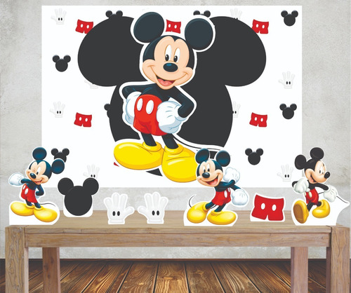 Kit Festa Painel + Displays Mickey Mouse
