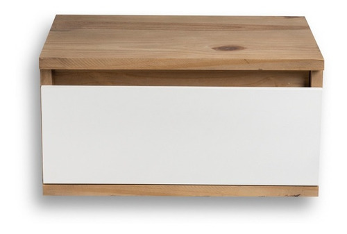 Imagen 2 de 9 de Set X 2 Mesa Mesita Luz Flotante Con Cajon Corredera Metal