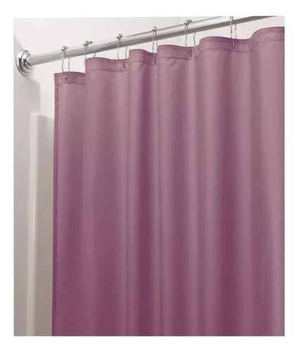 Cortina De Baño Palo De Rosa 100% Impermeable + 12 Argollas