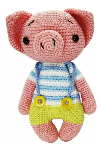 Imagen 1 de 2 de Amigurumi Cerdito Hecho A Mano En Crochet