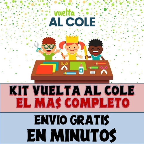 Kit Imprimible Vuelta Al Cole Etiquetas Escuela Colegio Full