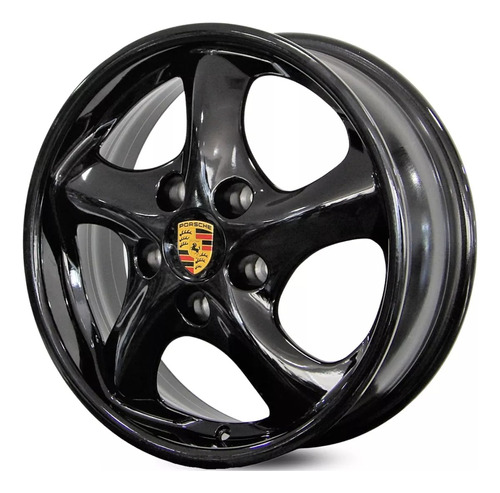 Roda Aro 17 5x130 Porsche Twist Raw / Valor Unitário Cor Preto 5x130