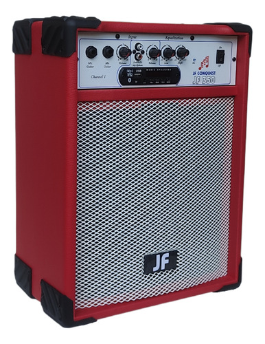 Caixa De Som Multiuso Jf 350 Fm/usb/sd/bluetooth Vermelho