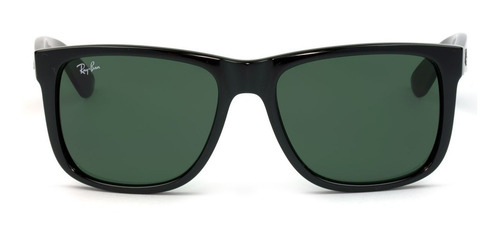 Imagen 2 de 4 de Anteojos de sol Ray-Ban Justin Classic Standard con marco de nailon color polished black, lente dark green de policarbonato clásica, varilla polished black de nailon - RB4165