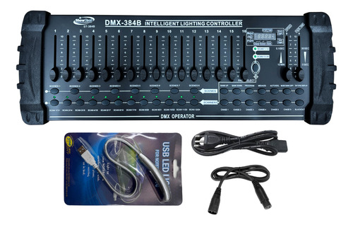 Mesa Controladora Iluminação Dmx 384b 24 Profissional 512