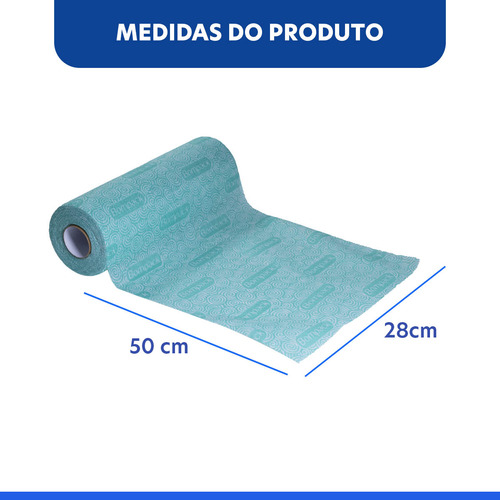 Pano Multiuso Perflex 28cmx50cm - 50 Unidades Cor Verde