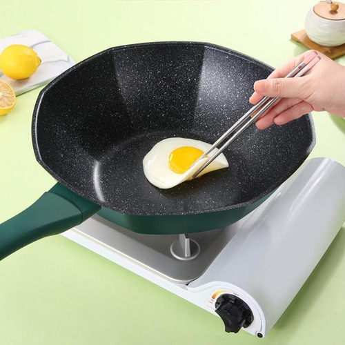 Wok Octogona Wok Con Tapa 34cm Antiadherente Multifuncionale