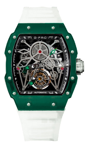 Reloj G-force At895 Automatico Abierto Goma Sport + Estuche