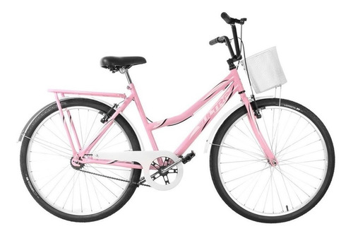 Bicicleta  urbana Ultra Bikes Summer Tropical aro 26 19" 1v freios v-brakes cor rosa-bebê/branco