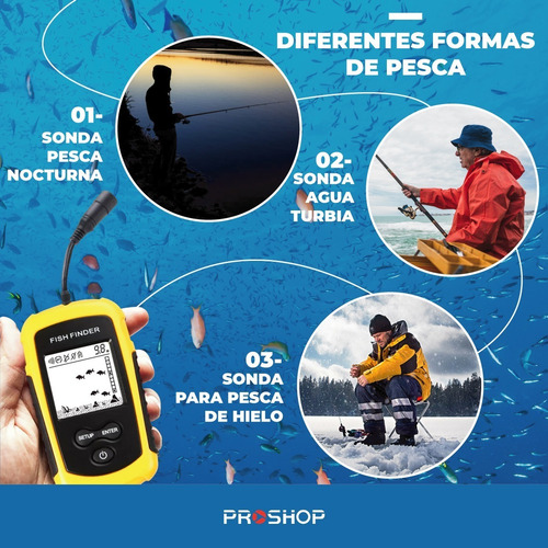 Imagen 3 de 10 de Pesca Ecosonda Fish Finder Portatil Sonar 100 M Modelo Nuevo