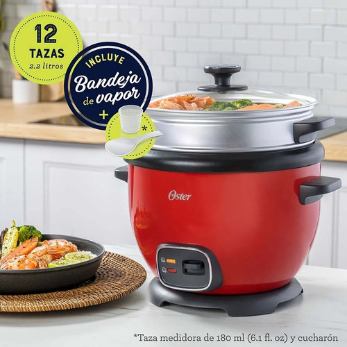 Olla Arrocera Multiusos Oster Rojo Ckstrc5730r 2.2 Lts