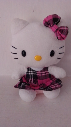 Hello Kitty Peluche Pink Tartan Ty Beanie Sanrio 25cm 