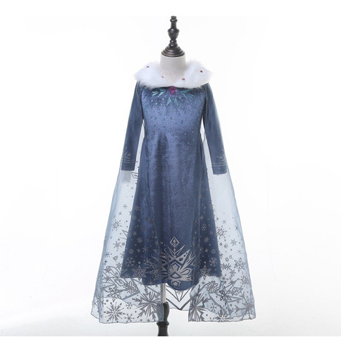 1 Frozen Elsa Role Play Dress Niñas Anna Princesa Vestido