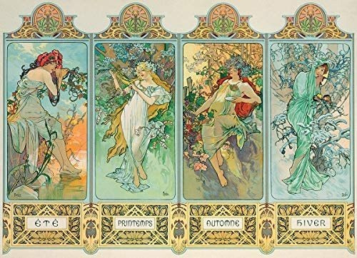 Eurographics Four Seasons De Alphonse Maria Mucha (1000 Piez