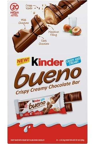 Barritas De Chocolate Kinder Bueno Kinder 20 X 43 G