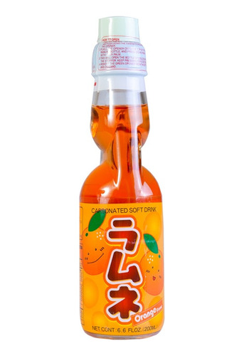 Ramune Naranja Refresco Japones Con Bolita Hata 200 Ml