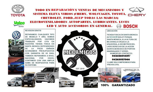 Imagen 2 de 10 de Reparación Sistemas Eleva Vidrios, Mecanismos Y Repuestos.-s