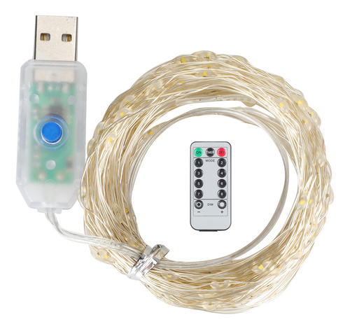 Cadena De Luces De 200 Led De Color Blanco Cálido