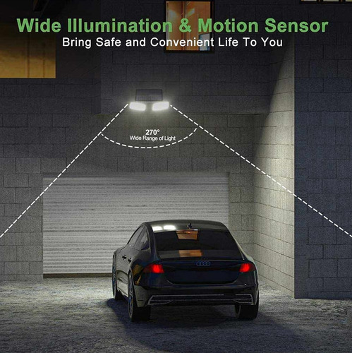 Lampara Led Solar Exterior Sensor Luces Foco 3modos 78 Led