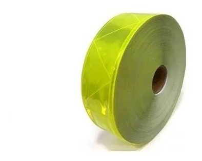 Rollo Cinta Reflectiva Plastica Verde Neon 5cm 50mm X50mts