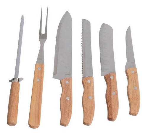 Imagem 2 de 3 de Kit Churrasco Fixxar Grand Chef Com 7 Peças