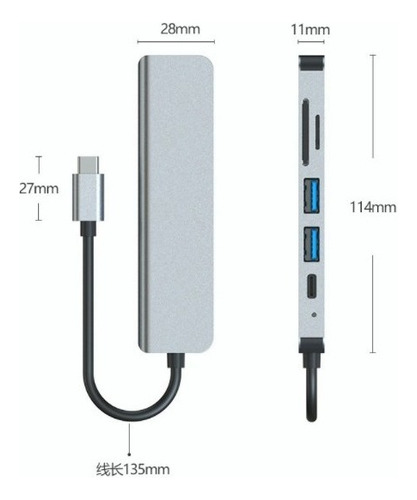 Hub Adaptador Para Macbook Air Tipo C A Hdmi Us