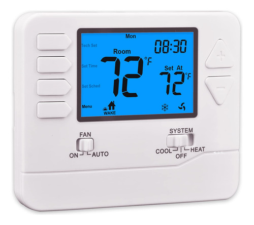 Termostato Programable Suuwer 5-1-1 Dia Para Hogar 2 Calor