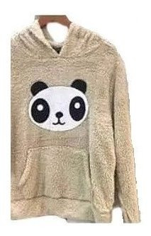 blusa de frio panda com touca