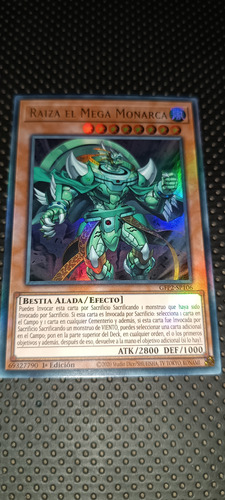 Carta Yugioh Raiza The Mega Monarch En Español 