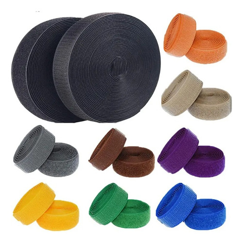 Velcro Contactel 20mm Costura Colores Varios Rollo 5 Mts