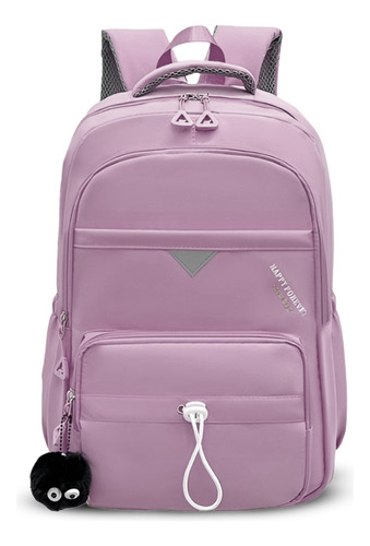 Mochila Escolar Espaçosa Feminina Bolsa Grande Barata Luxo Cor Roxo