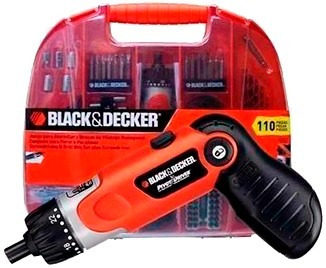 Atornillador Inalambrico + 110 Piezas Black Decker Fdx100