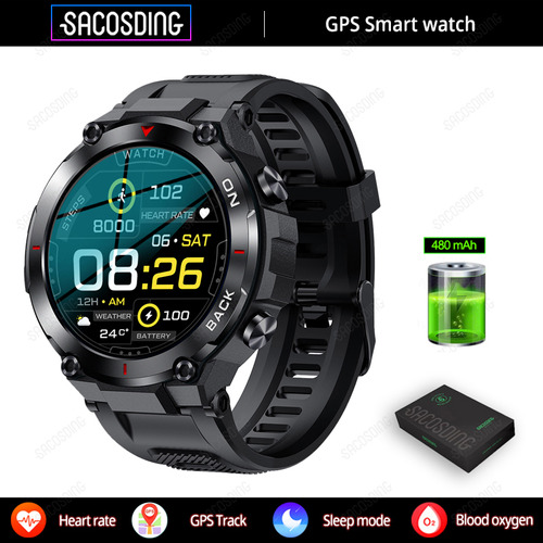 Relojes Inteligente Gps Hombres Smart Watch Ip68 Impermeable
