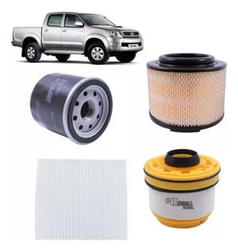 Filtros Aceite/aire/polen/petr Para Toyota Hilux 2.5 05 A 15
