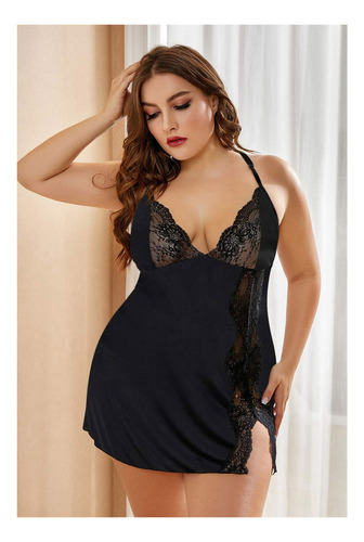 Camisones, Vestido Interior De Encaje Con Cuello En V Profun