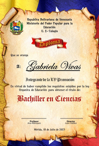 Plantilla Diploma Bachiller 