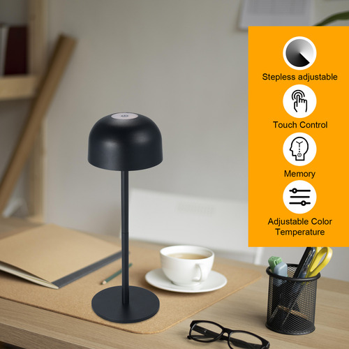 Mesa De Noche Led Con Control Táctil, Inalámbrica, Recargabl