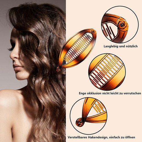 Juego De Pinzas Para El Pelo Con Forma De Plátano, Peines Co