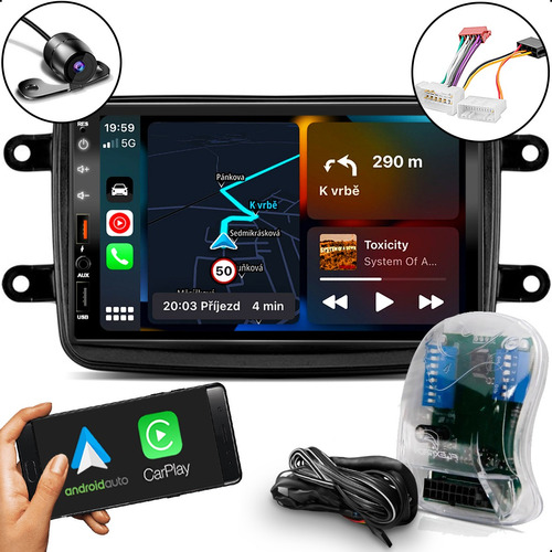 Central Multimidia Mp5 Carplay Plug Play Sandero Kwid Duster