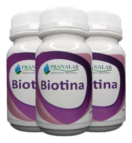 Biotina 180 Cápsulas Pack 3 Frascos  