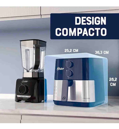 Fritadeira Eletrica Air Fryer Sem Oleo Oster 4,6 Inox