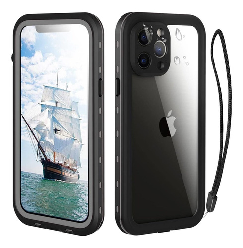 Funda Para iPhone 13 Pro, Transparente/sumergible/negra