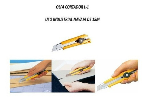 Cortador Cutter Olfa L-1 Econo Uso Rudo Industrial 18 Mm