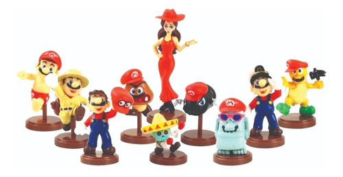 Muñecos De Mario Bros Colección X 10 