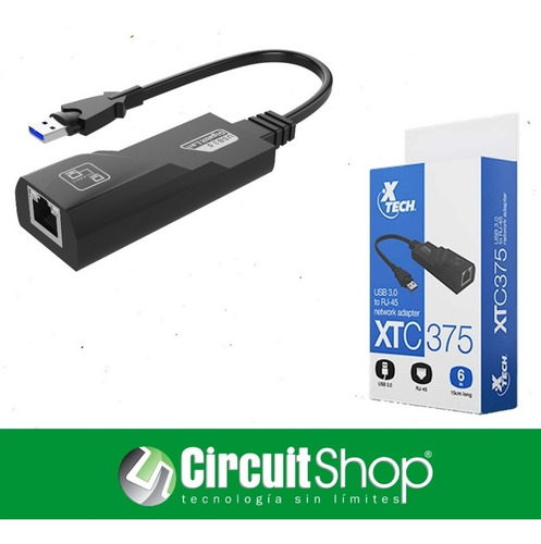 Adaptador De Red Usb 3.0 A Rj45 Xtech Xtc-375 Circuit Shop